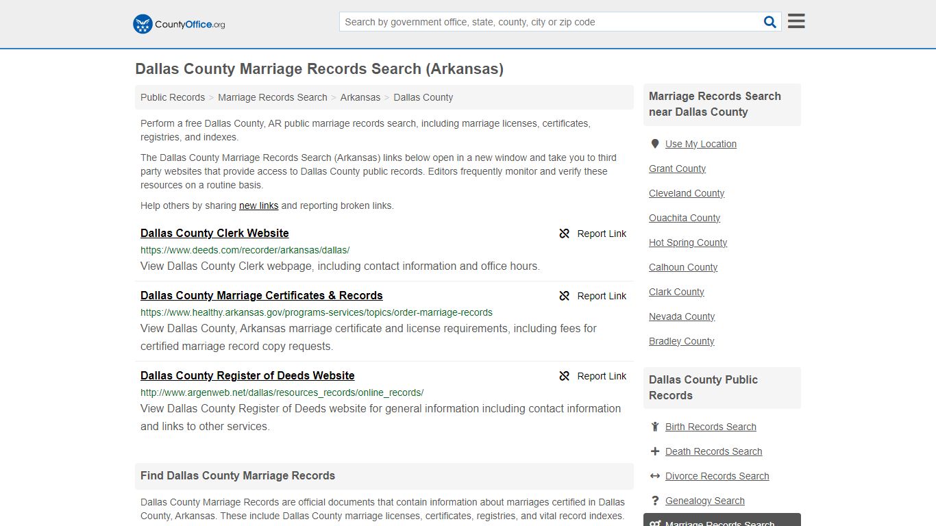 Marriage Records Search - Dallas County, AR (Marriage Licenses ...